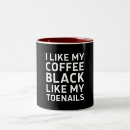 私は内臓のように黒いコーヒーが好きだ ツートーンマグカップ