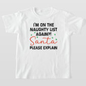私は再び子供のいけなクリスマスおもしろいのリストに Tシャツ (レイダウン)