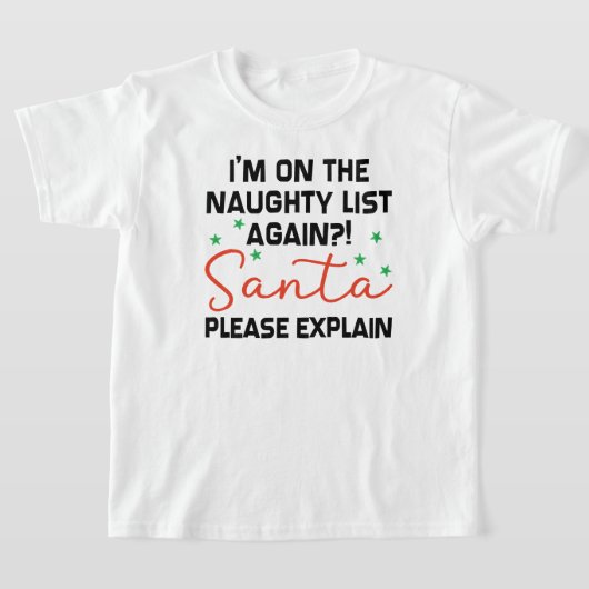 私は再び子供のいけなクリスマスおもしろいのリストに Tシャツ (レイダウン)