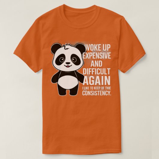 私は再び気に入ることが好きで高価で難しい目が覚めた Tシャツ (デザイン正面)