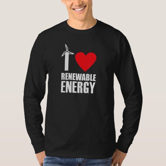 私は再生可能エネルギーが大好き Tシャツ (正面)