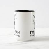 私は再生可能エネルギーのファンです ツートーンマグカップ (中央)