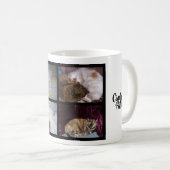 私は写真のコラージュを持つ私の猫を愛します コーヒーマグカップ (正面右)