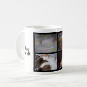 私は写真のコラージュを持つ私の猫を愛します コーヒーマグカップ (正面左)