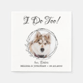 私は写真エレガント犬の愛玩過結婚去 スタンダードカクテルナプキン (正面)