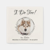 私は写真パーソナライズされた犬の愛玩過結婚去 スタンダードカクテルナプキン (正面)