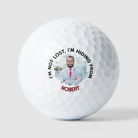 私は写真失ったと名前から隠れていカスタムない ゴルフボール (正面)