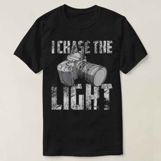私は写真愛好家のおもしろい贈り物Zを追う Tシャツ (デザイン正面)
