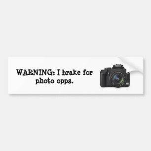 私は写真opps.のためにブレーキがかかります バンパーステッカー