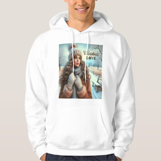 私は冬が大好きだ パーカ (正面)