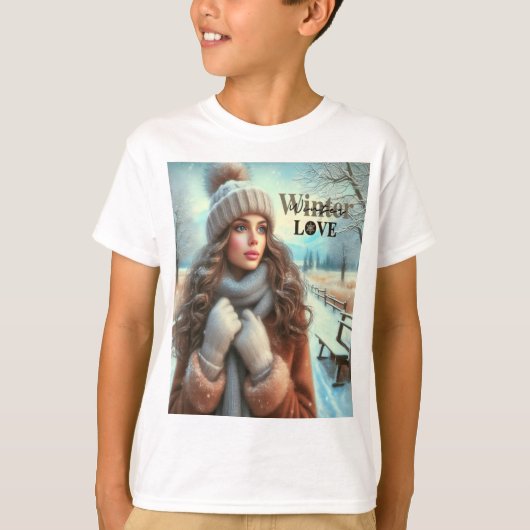 私は冬が大好きだ Tシャツ (正面)