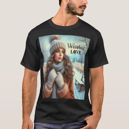 私は冬が大好きだ Tシャツ (正面)