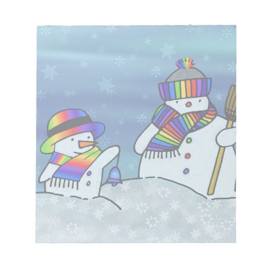 私は冬が大好き! ノートパッド (正面)