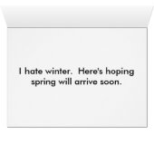 私は冬が嫌いだ。こちら希望の春が間もなく到着。 (内部横(下))