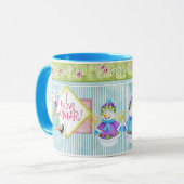 私は冬の雪だるまのコお洒落ーヒカップが大好き マグカップ (正面左)