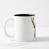 私は冷凍庫でフィットネスフィットネス鹿に夢中おもしろい ツートーンマグカップ (左)