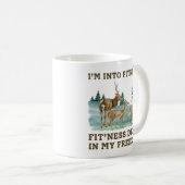 私は冷凍庫でフィットネスフィットネス鹿に夢中になっている コーヒーマグカップ (正面右)