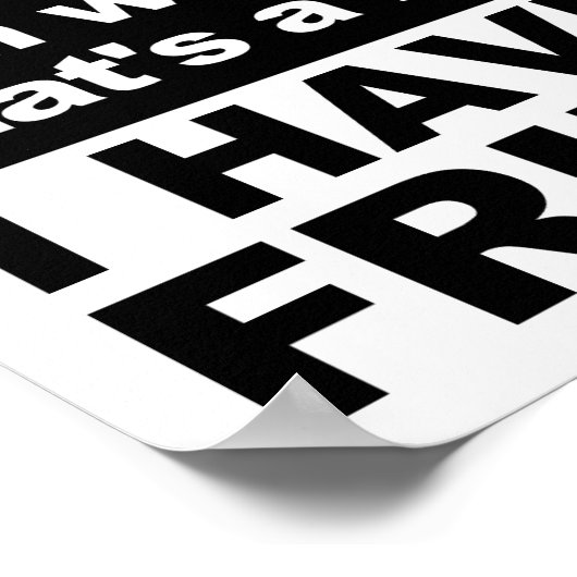 私は冷蔵庫のポスターをおもしろい持つ ポスター (角)