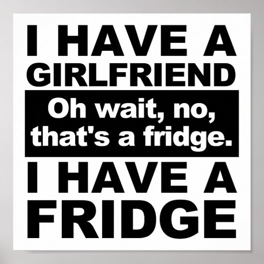 私は冷蔵庫のポスターをおもしろい持つ ポスター (正面)