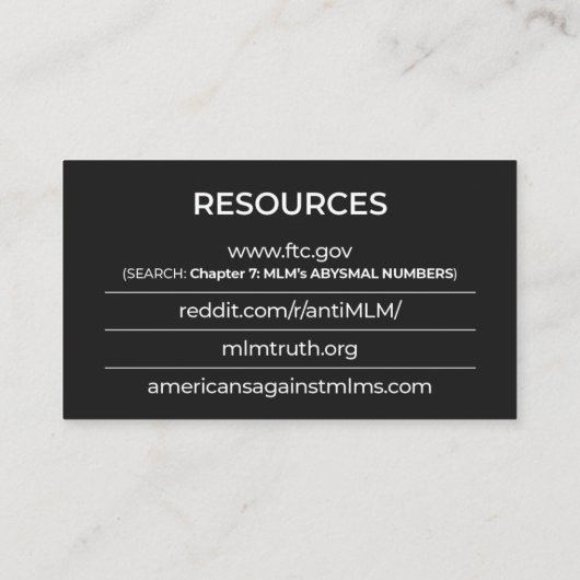 私は出るのを救済してもいいです- 名刺 (裏面)