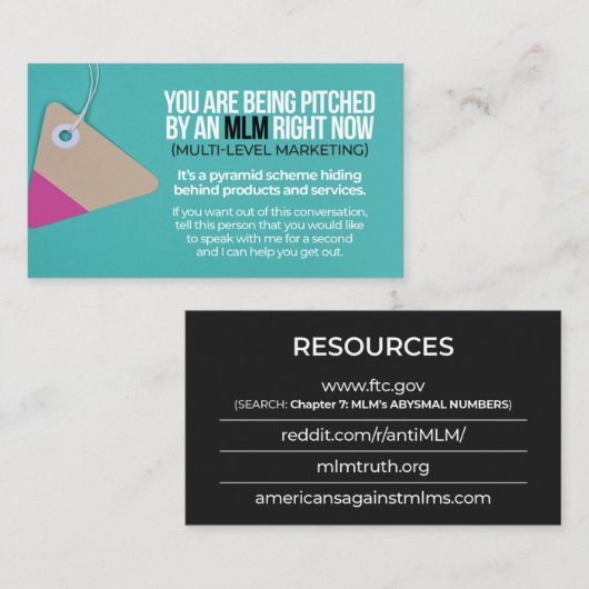 私は出るのを救済してもいいです- 名刺 (正面/裏面)