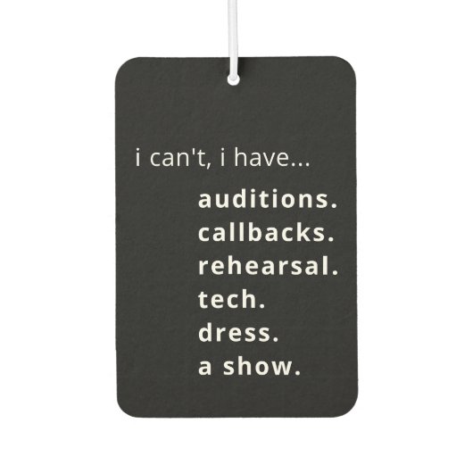 私は出来ない… カーエアーフレッシュナー (正面)