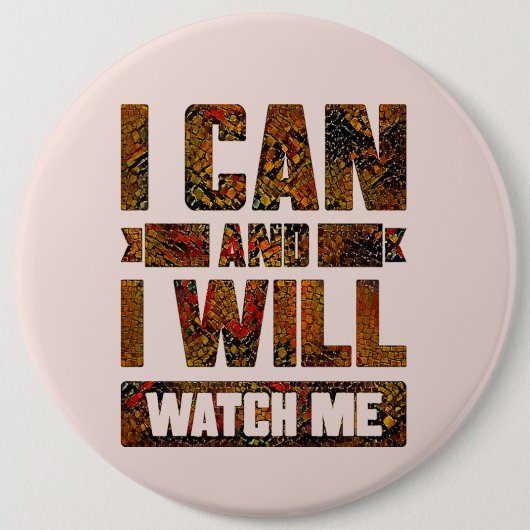 私は出来る、そして私は行く。[ウォッチ] (ボタ感動的ン) 缶バッジ (正面)