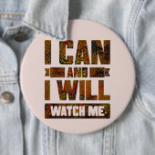 私は出来る、そして私は行く。[ウォッチ] (ボタ感動的ン) 缶バッジ (インサイチュ)