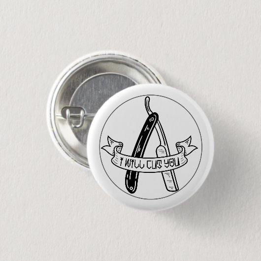 私は切ります 缶バッジ (正面&裏面)