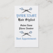 私は切ります(青い毛の切断のはさみ) 予約カード (裏面)