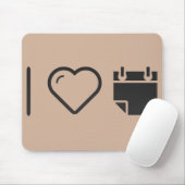 私は切取りますカレンダーを愛します マウスパッド (マウス)