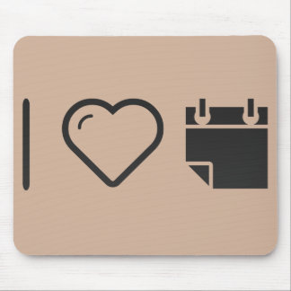 私は切取りますカレンダーを愛します マウスパッド