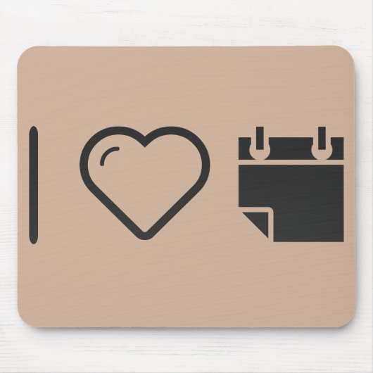 私は切取りますカレンダーを愛します マウスパッド (正面)