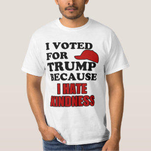 私は切札のために私が親切さを憎むので投票しました Tシャツ