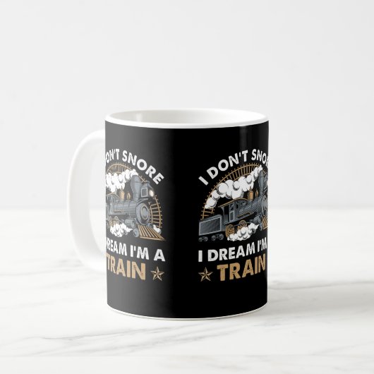 私は列車のギフトの夢を奪わおもしろいない コーヒーマグカップ (正面左)