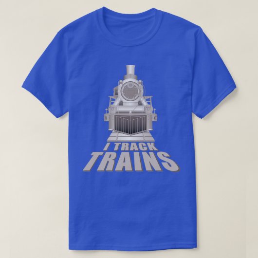 私は列車の蒸気機関車を追う Tシャツ (デザイン正面)