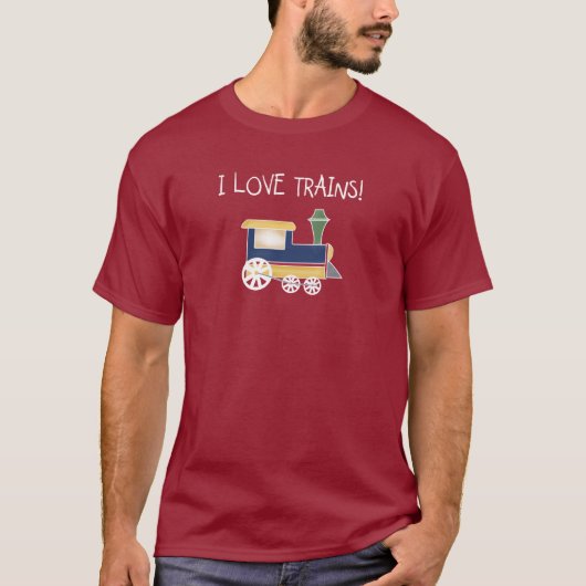私は列車のTシャツおよびギフトを愛します Tシャツ (正面)