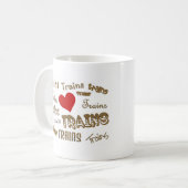 私は列車を愛します コーヒーマグカップ (正面左)