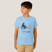 私は列車を愛します! Tシャツ (正面フル)