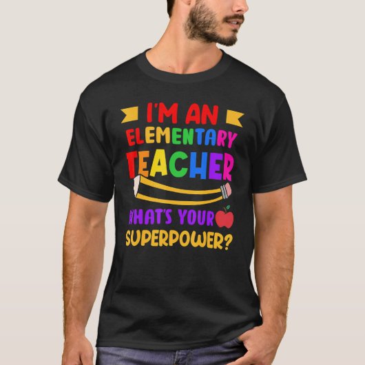 私は初歩的な先生新学期 Tシャツ (正面)