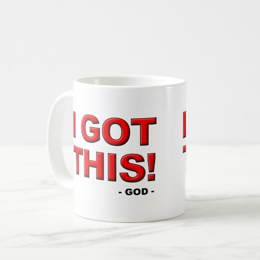 私は制御キリスト教のマグ旅行にこの神をいます得ました コーヒーマグカップ (正面左)