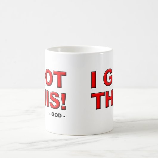 私は制御キリスト教のマグ旅行にこの神をいます得ました コーヒーマグカップ (中央)