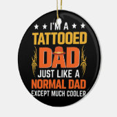 私は刺青パパちょうど通常のパパ刺青 セラミックオーナメント (左)