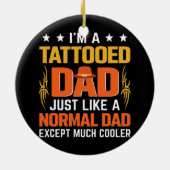 私は刺青パパちょうど通常のパパ刺青 セラミックオーナメント (裏面)