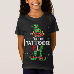 私は刺青小妖精や小人クリスマスライト小妖精や小人レッドグリー Tシャツ
