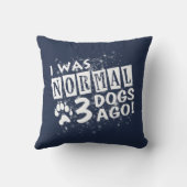 私は前に常態3匹の犬でした クッション (裏面)