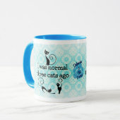 私は前に常態3猫のユーモアのあるなマグでした マグカップ (正面左)