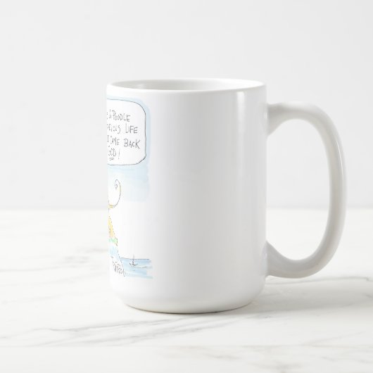 私は前の生命.....マグのプードルでした コーヒーマグカップ (右)