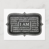 私は前向き成功を願う日々の主張である ポストカード (正面)