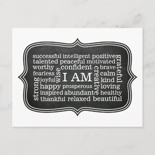 私は前向き成功を願う日々の主張である ポストカード (正面)